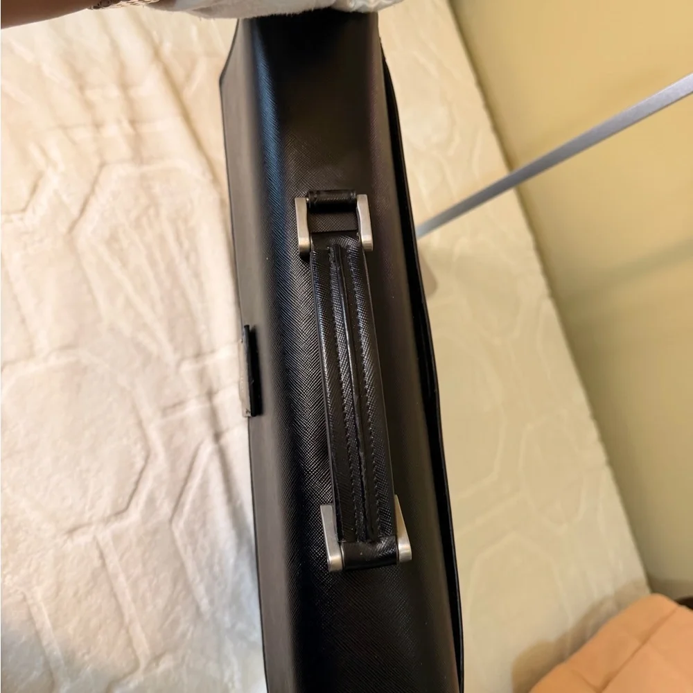 Prada Black Saffiano Leather Briefcase